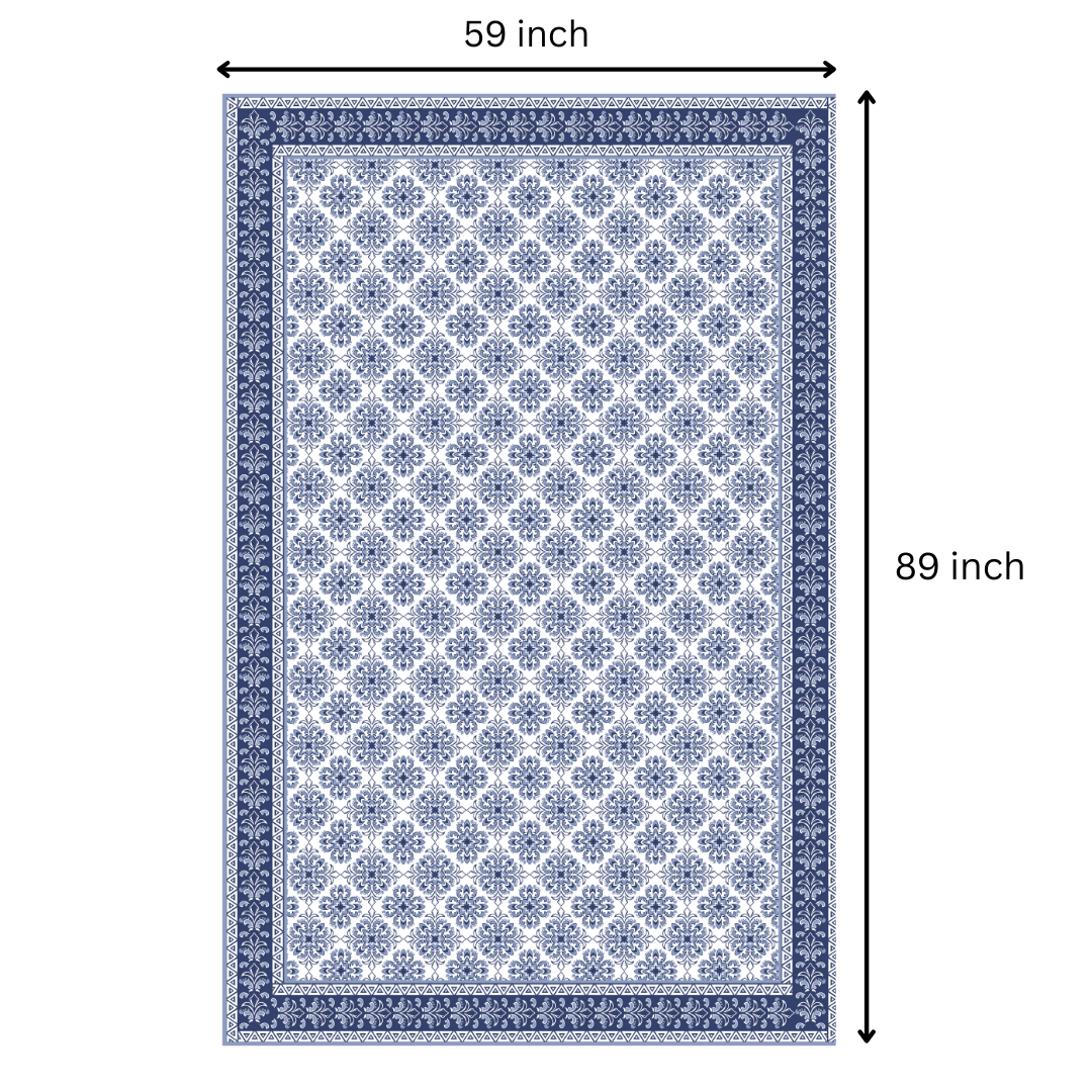 Turkish Blue| Premium Quality | Table Cloth | Dining Table Cloth image 7