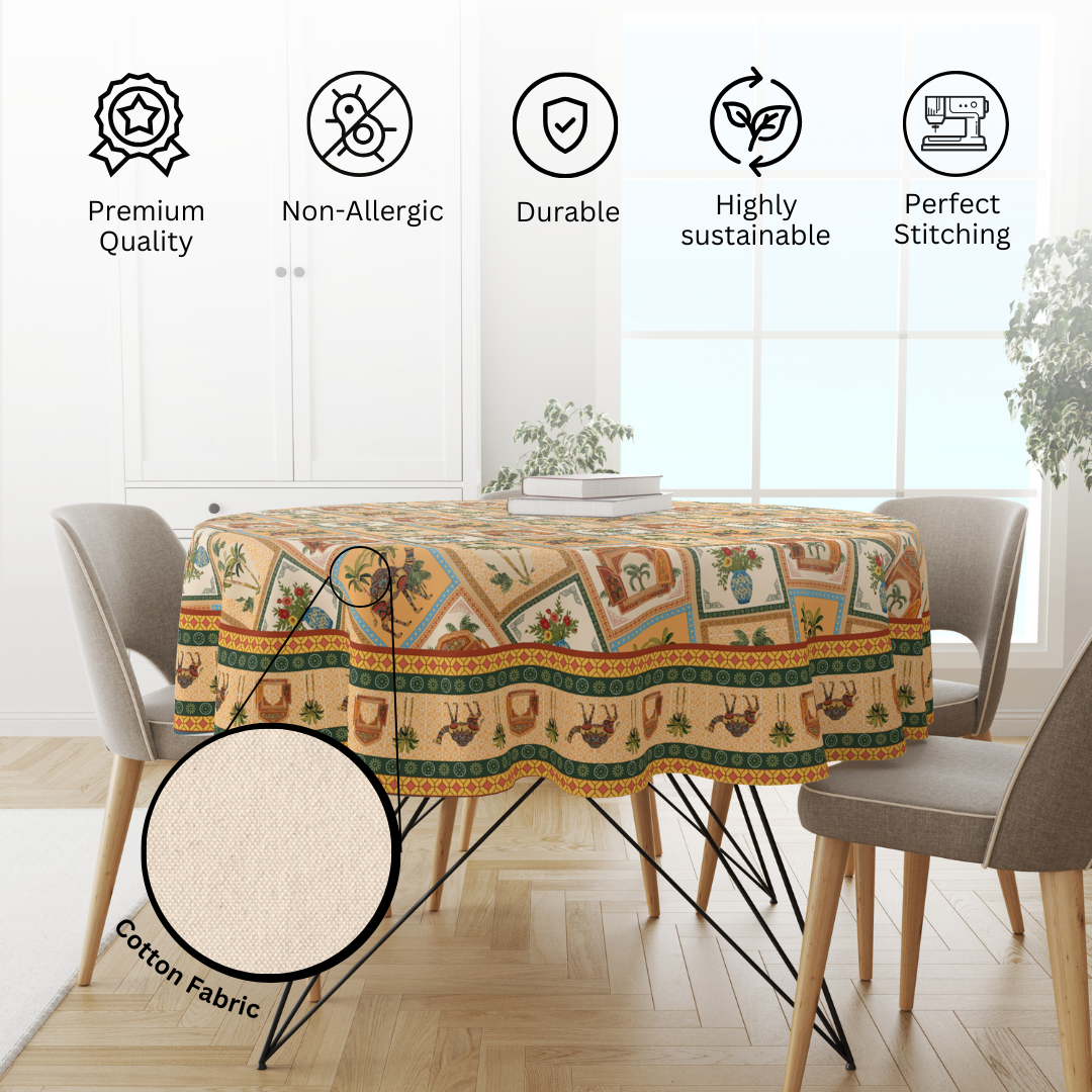 Rajastani Frames| Premium Quality | Table Cloth/ Table Linen | Kitchen Linen image 4