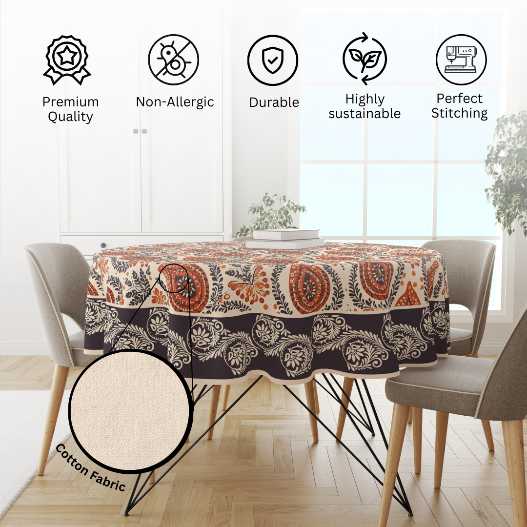 Brown Block | Premium Quality | Table Cloth/ Table Linen | Kitchen Linen image 5