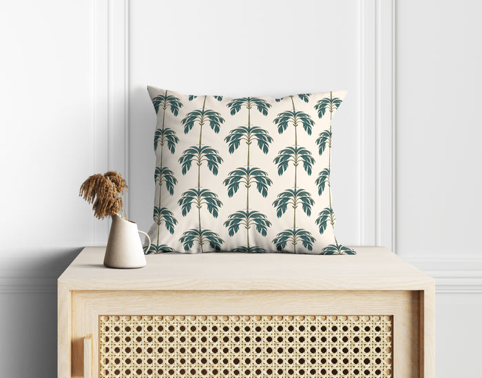 Palm Grove Cushion Cover Set of 5– 16x16 Inch (Silk Poly Mix)
