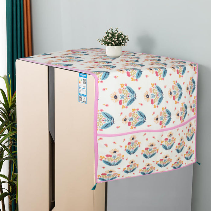 Pink Floral | Premium Quality | Fridge Cover | Fridge Protecter image 0