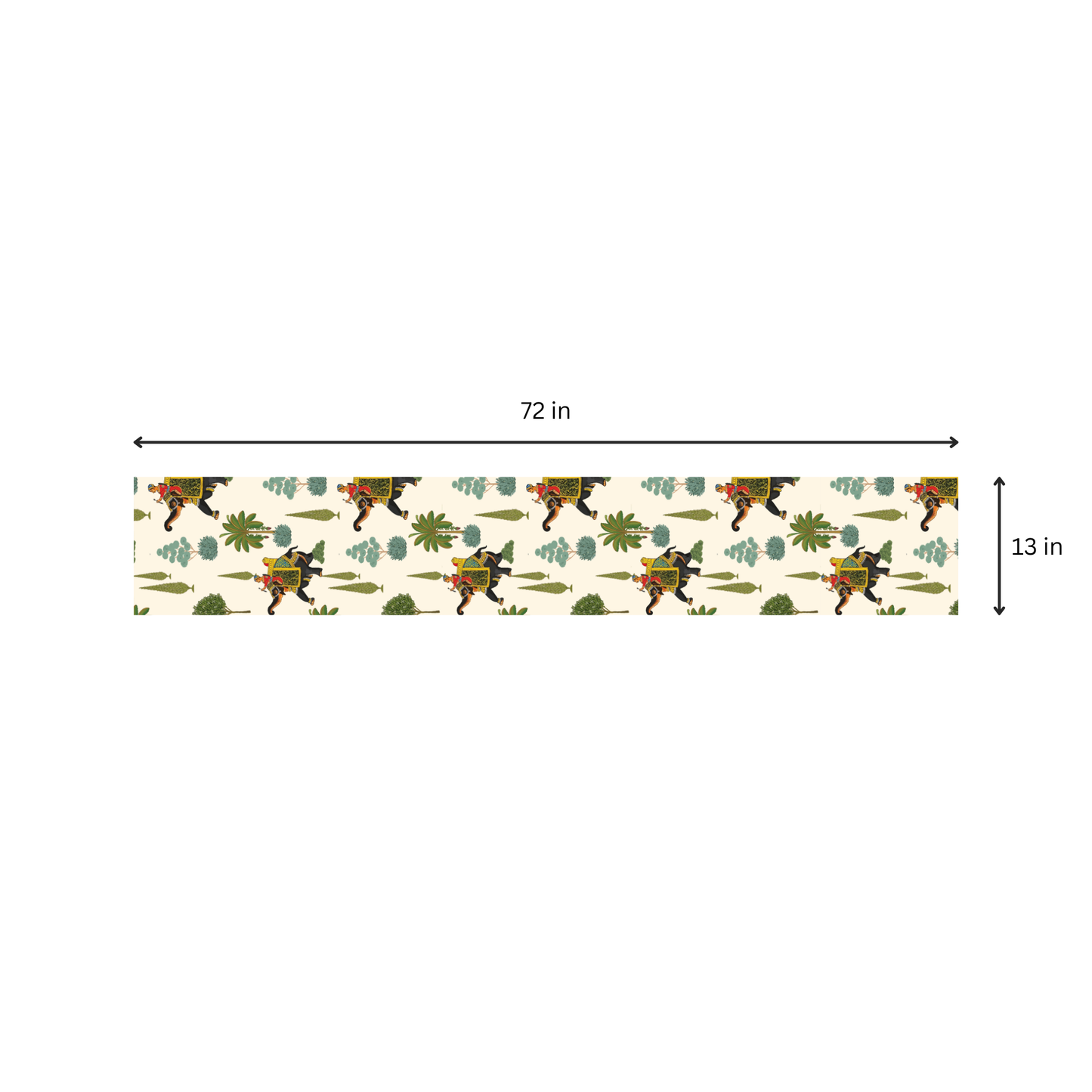 Rajwadi Elephant | Table Linen/ Kitchen Linen| Table Runner| Premium Quality