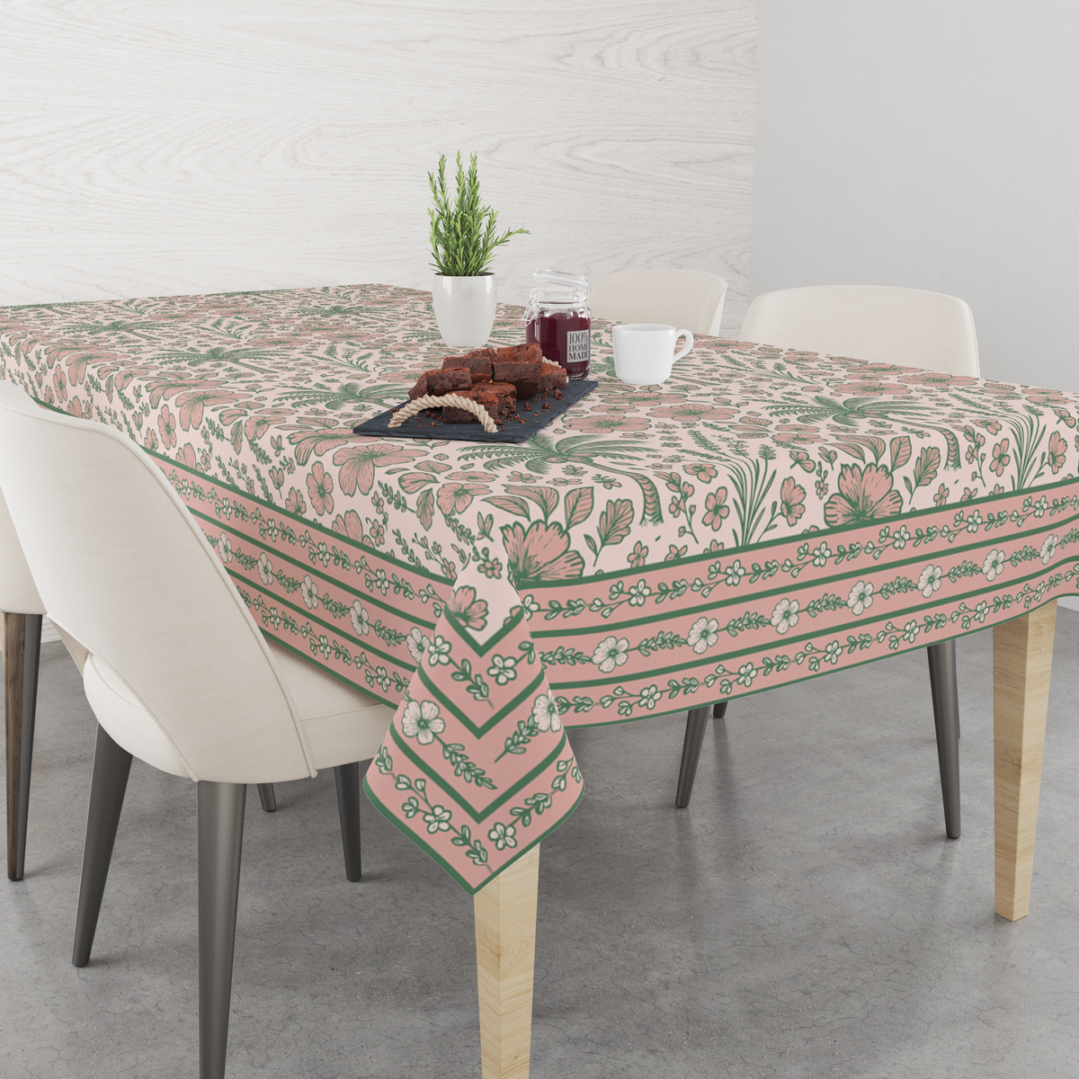 Sea Vacay Table Cloth for 8 Seater Dining Table | Digital Print