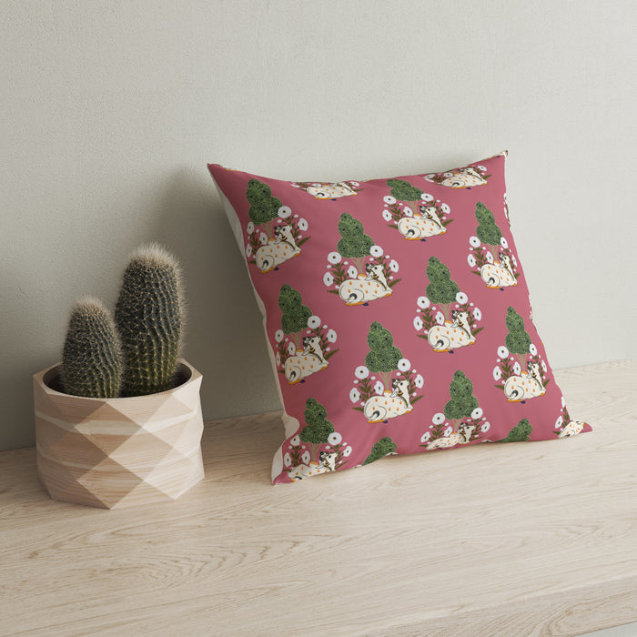 Pichwai Grace Cushion Cover Set of 5– 16x16 Inch (Silk Poly Mix)