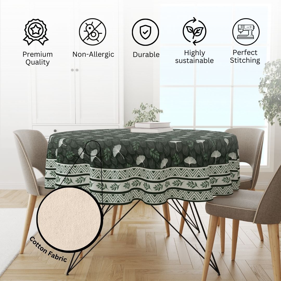 Tropical Green | Premium Quality | Table Cloth/ Table Linen | Kitchen Linen image 3