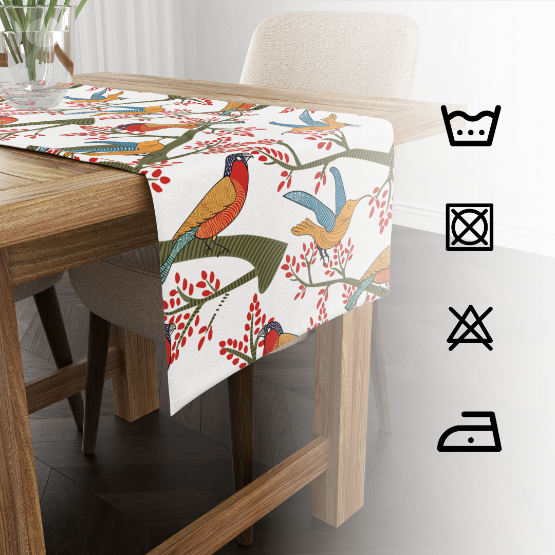 Bird Of Paradise| Table Linen/ Kitchen Linen| Table Runner| Premium Quality image 5