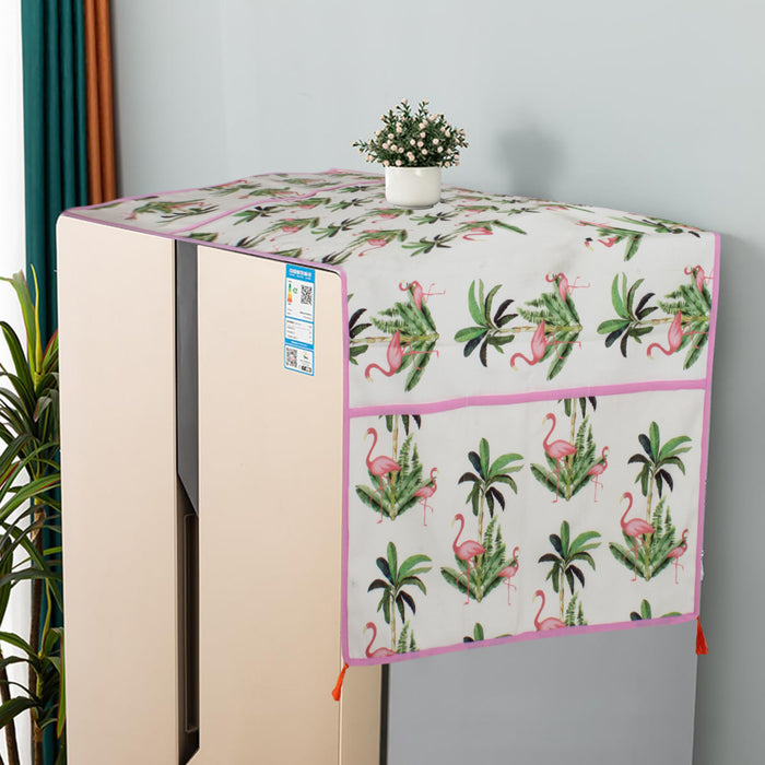 Flamingo| Premium Quality | Fridge Cover | Fridge Protecter image 1