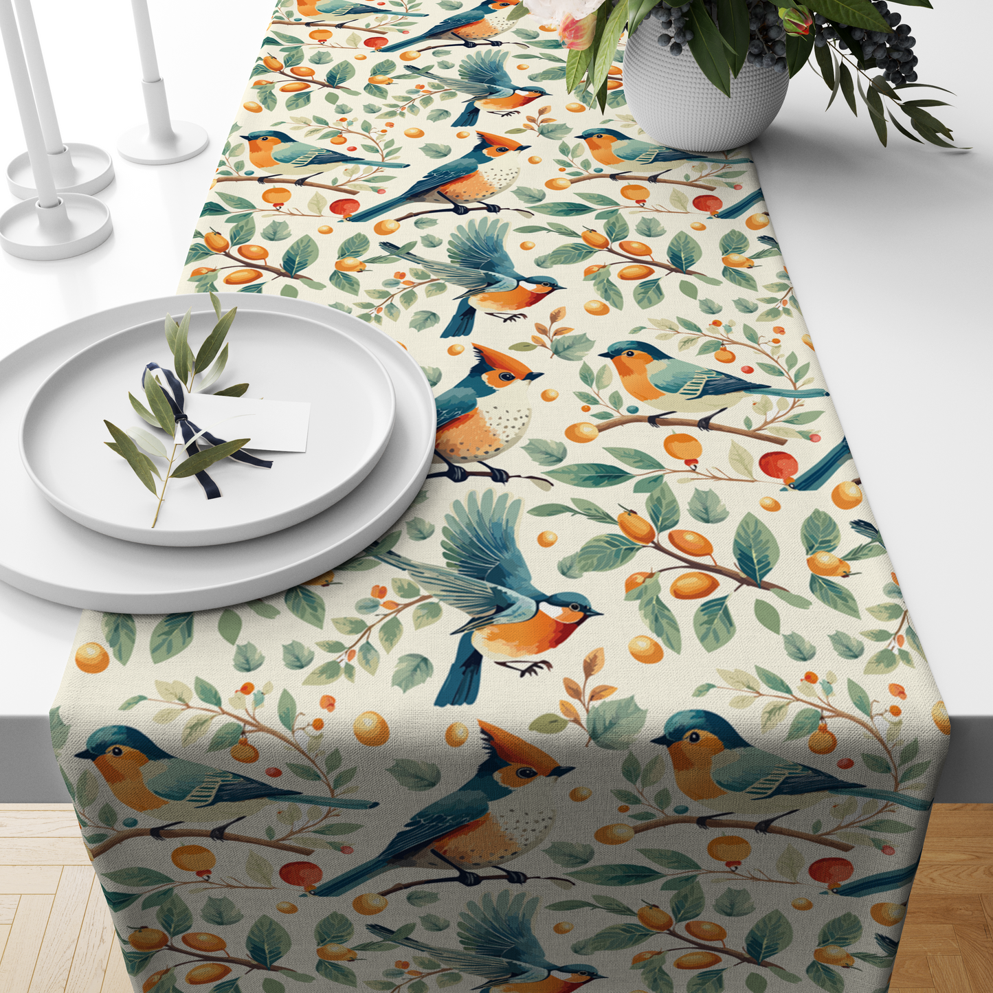 Bird in Nest | Table Runner | Table Linen | Kitchen And Table Linen