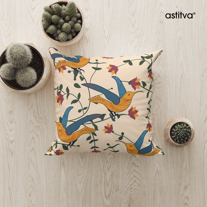Earthy Song Bird Cushion Cover Set of 2