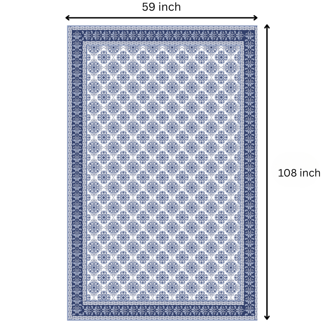 Turkish Blue| Premium Quality | Table Cloth | Dining Table Cloth image 8