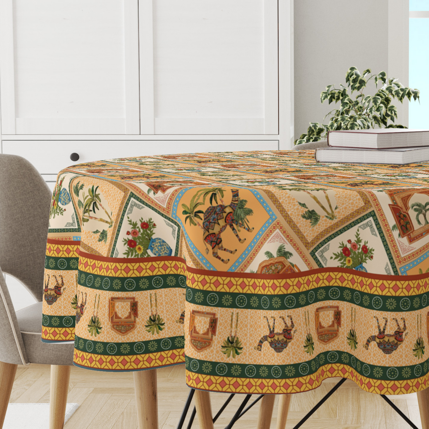 Rajastani Frames| Premium Quality | Table Cloth/ Table Linen | Kitchen Linen image 0