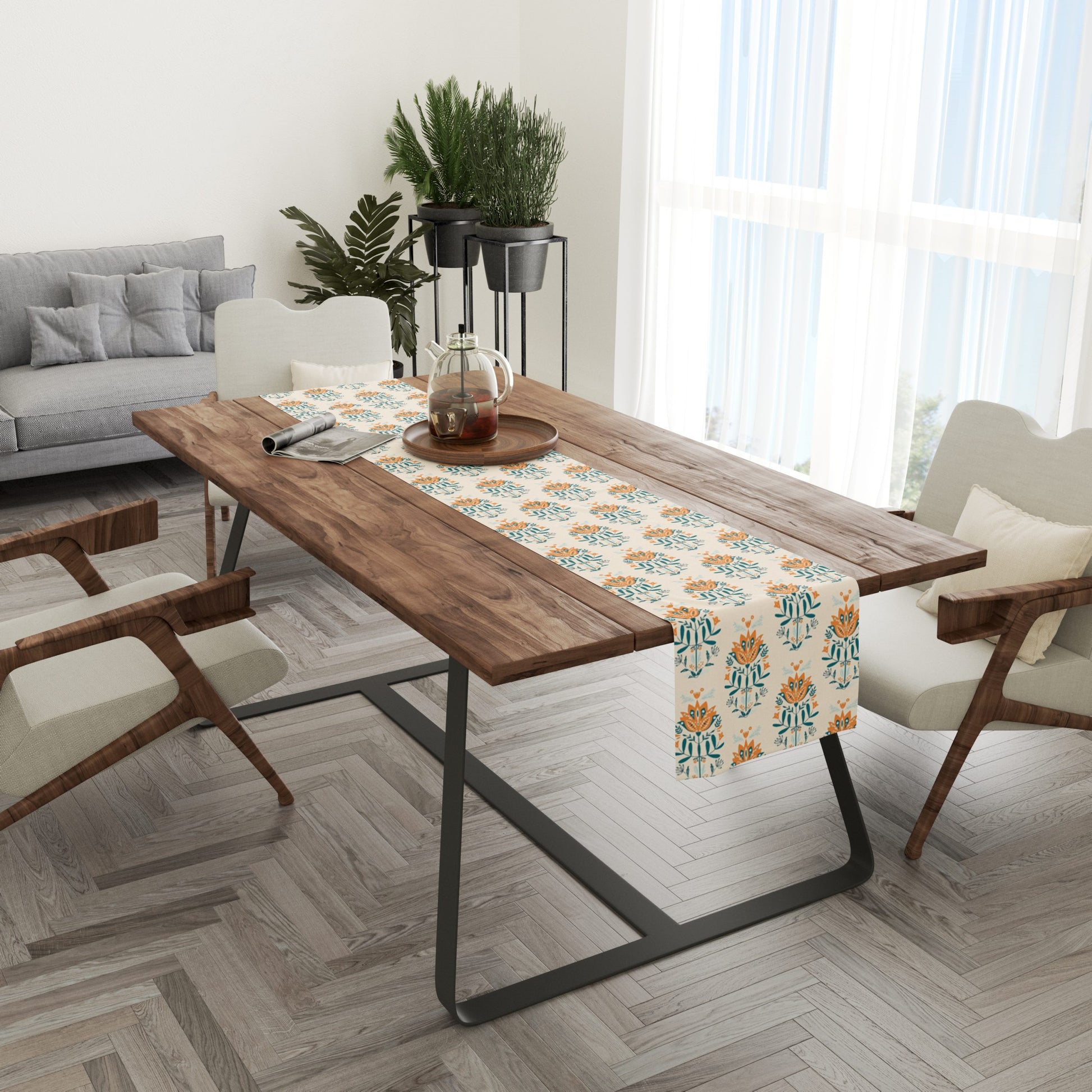 Blue Block| Premium Quality | Table Cloth/ Table Linen | Kitchen Linen image 6