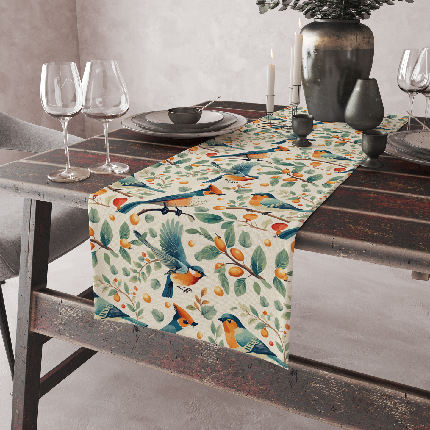 Bird in Nest | Table Runner | Table Linen | Kitchen And Table Linen