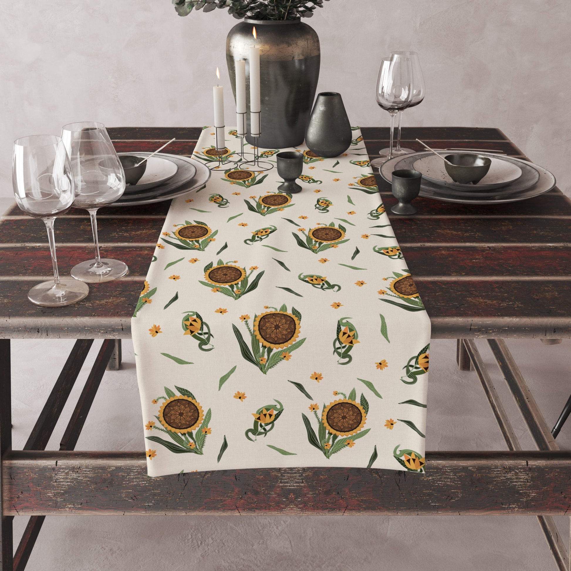 Sunflower| Table Linen/ Table Runner| Premium Quality| Kitchen Linen image 4
