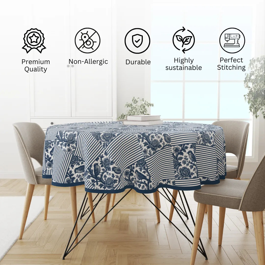 Blue Stripes | Premium Quality | Table Cloth/ Table Linen | Kitchen Linen image 3