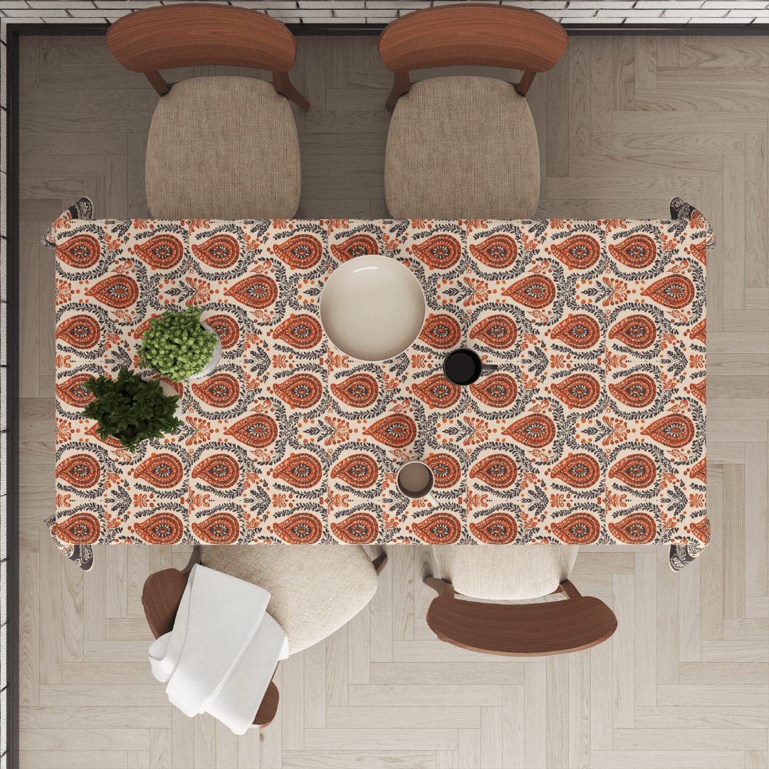 Brown Block | Premium Quality | Table Cloth | Dining Table Cloth image 3