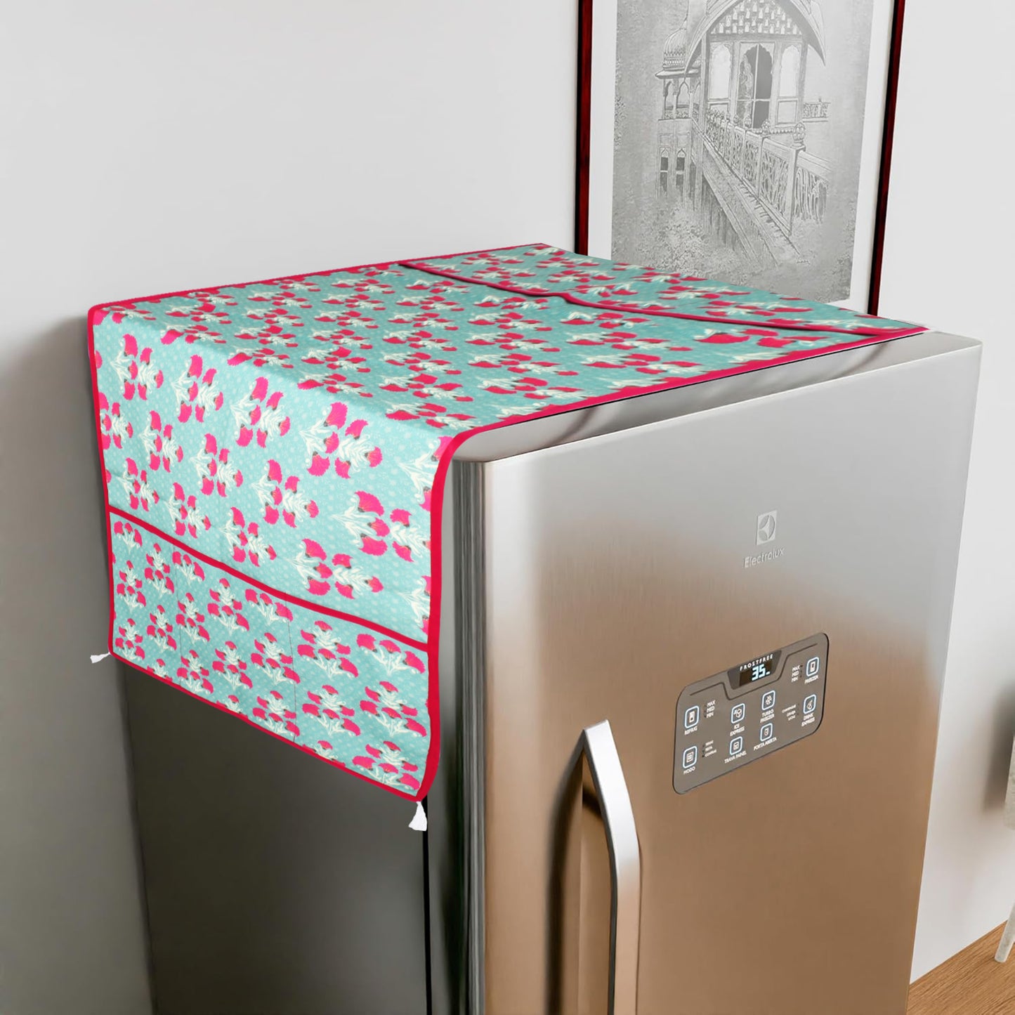 Turquiose | Premium Quality | Fridge Cover | Fridge Protecter image 4