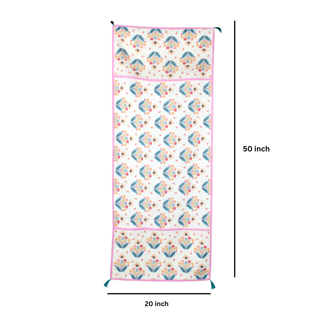 Size chart showing fridge cover dimensions of 50 inches by 20 inches