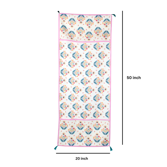 Size chart showing fridge cover dimensions of 50 inches by 20 inches