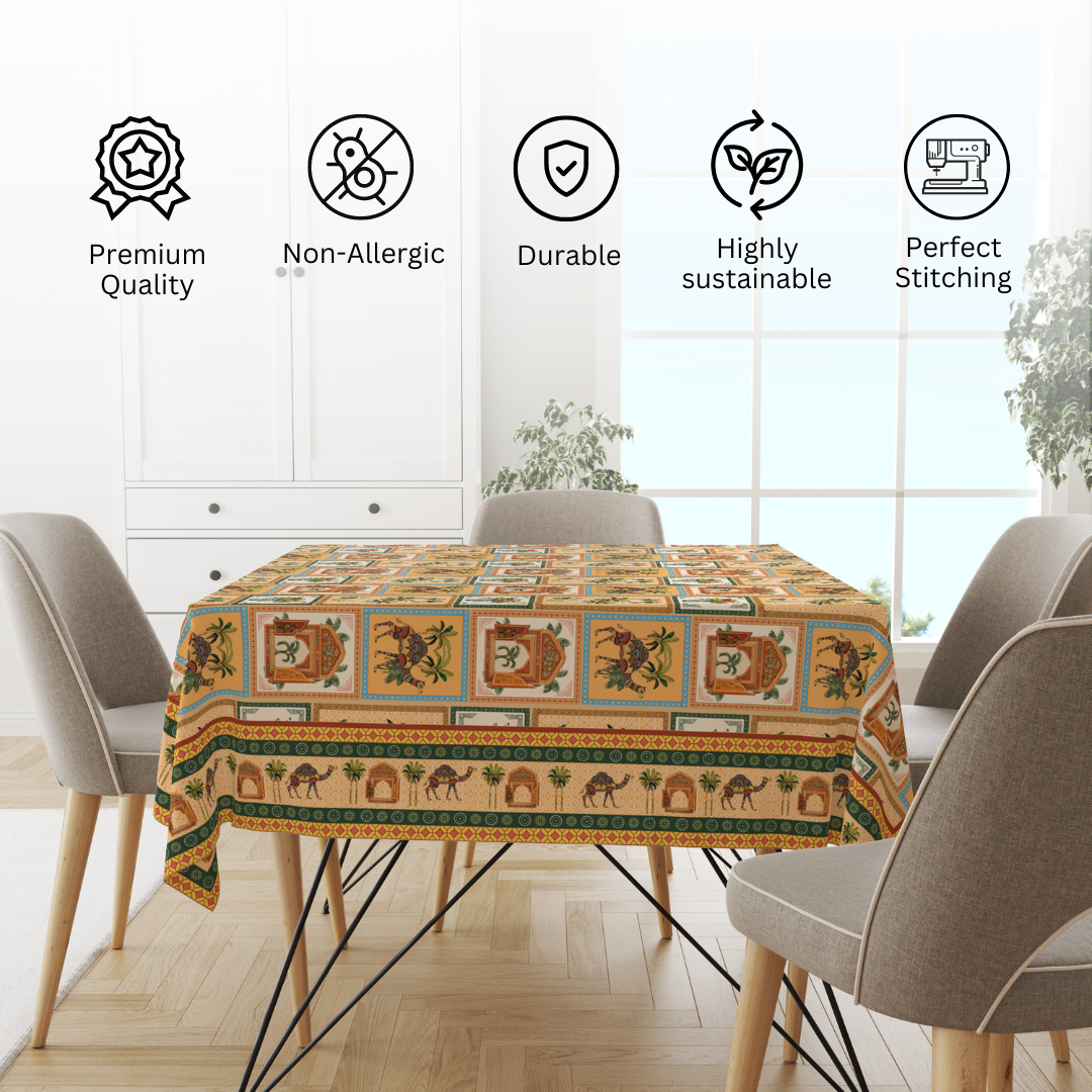 Jaipuri Jharoke| Premium Quality | Table Cloth | Dining Table Cloth image 5