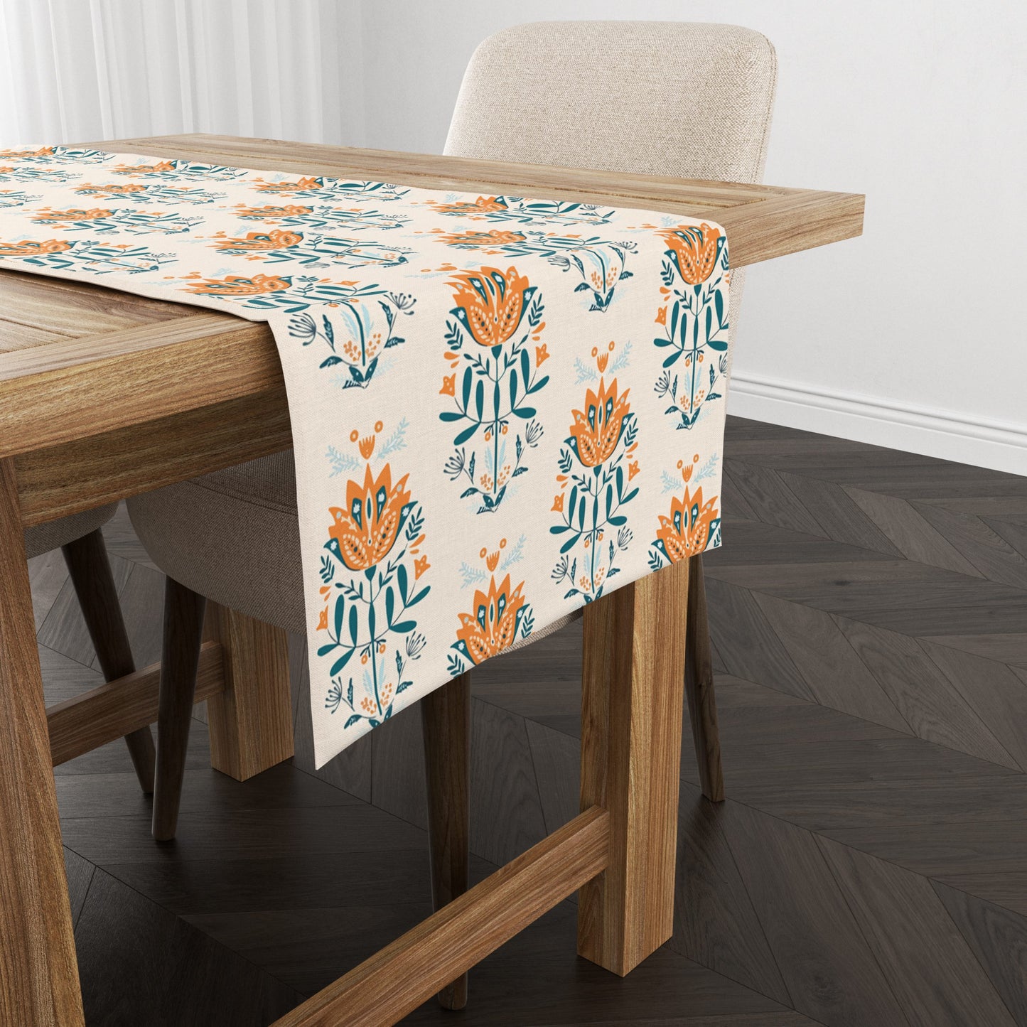 Blue Block| Premium Quality | Table Cloth/ Table Linen | Kitchen Linen image 2