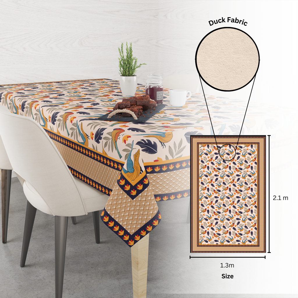 Chirpy Bird | Premium Quality | Table Cloth | Dining Table Cloth image 6