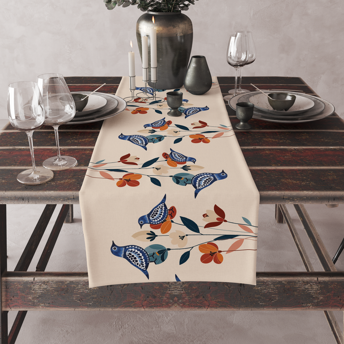Floral Birdy | Table Runner | Table Linen | Kitchen And Table Linen