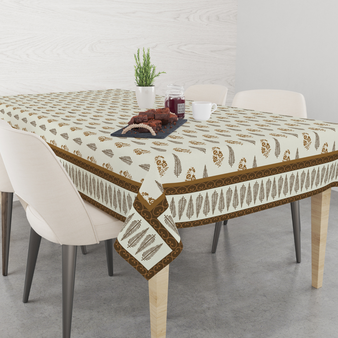 Brown Block | Premium Quality | Table Cloth | Dining Table Cloth image 2