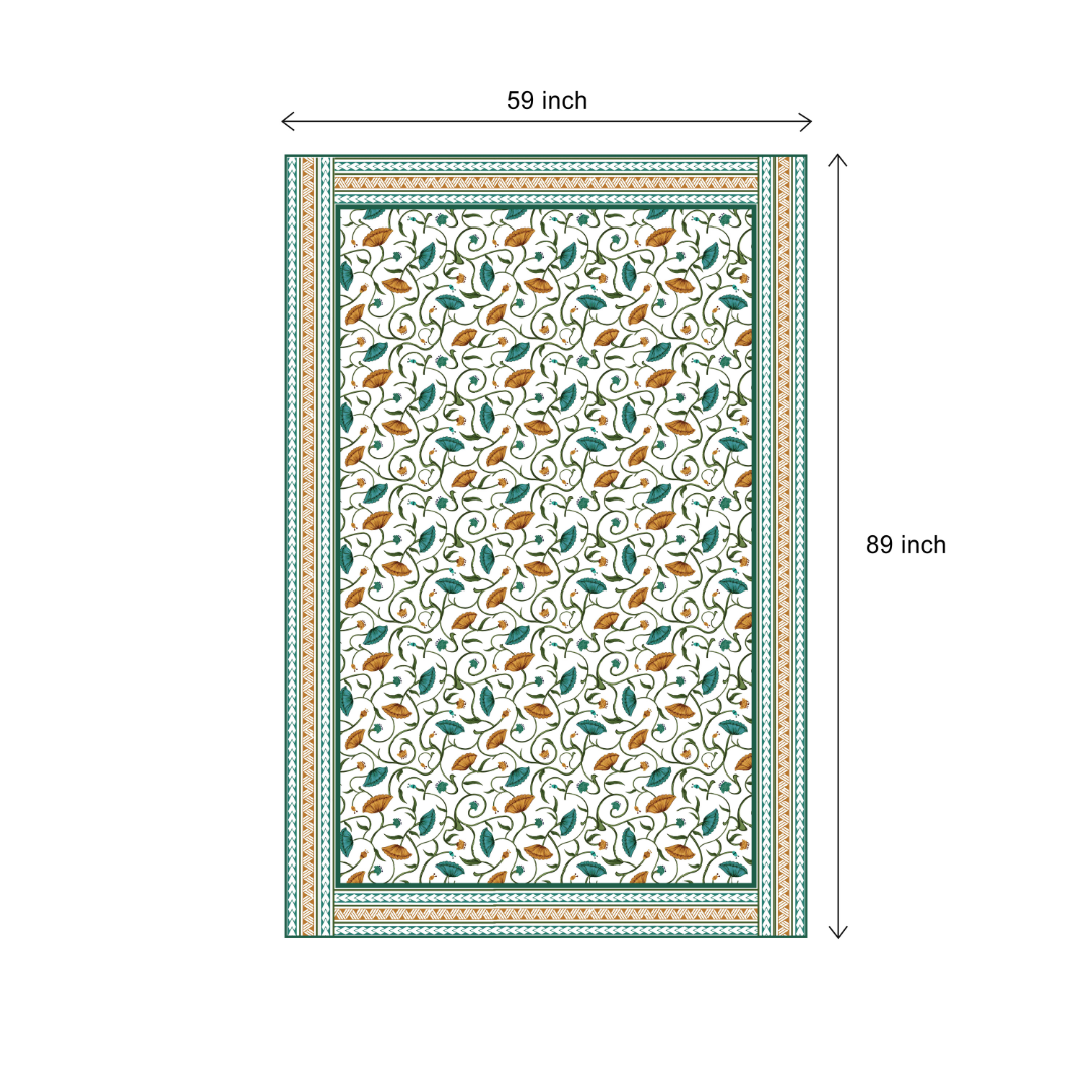 Lotus Flower | Premium Quality | Table Cloth | Dining Table Cloth - 6 Seater image