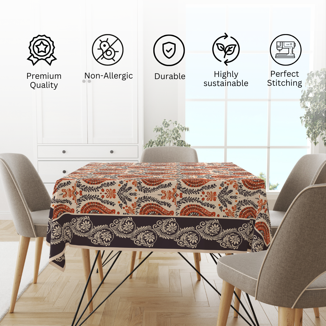 Brown Block | Premium Quality | Table Cloth | Dining Table Cloth image 6