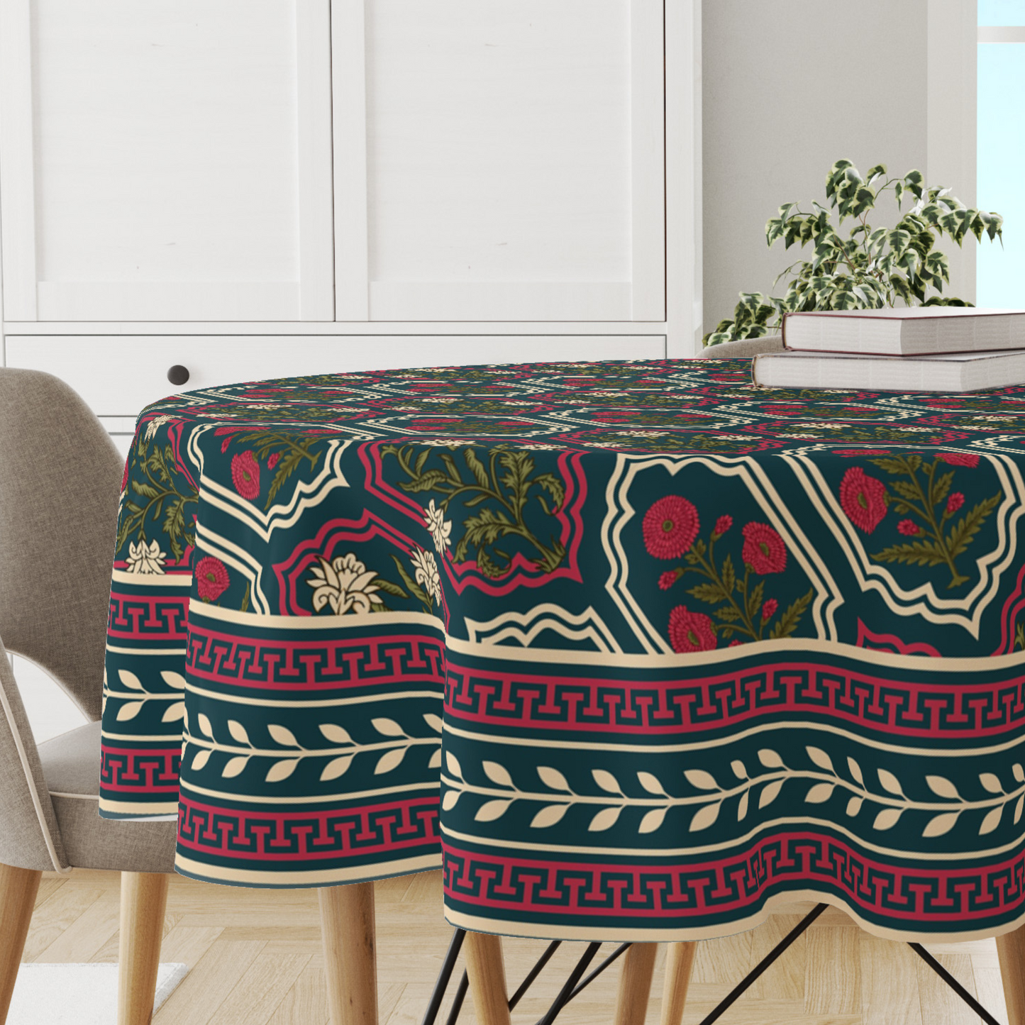 Rajputana Frames | Premium Quality | Table Cloth/ Table Linen | Kitchen Linen image 0