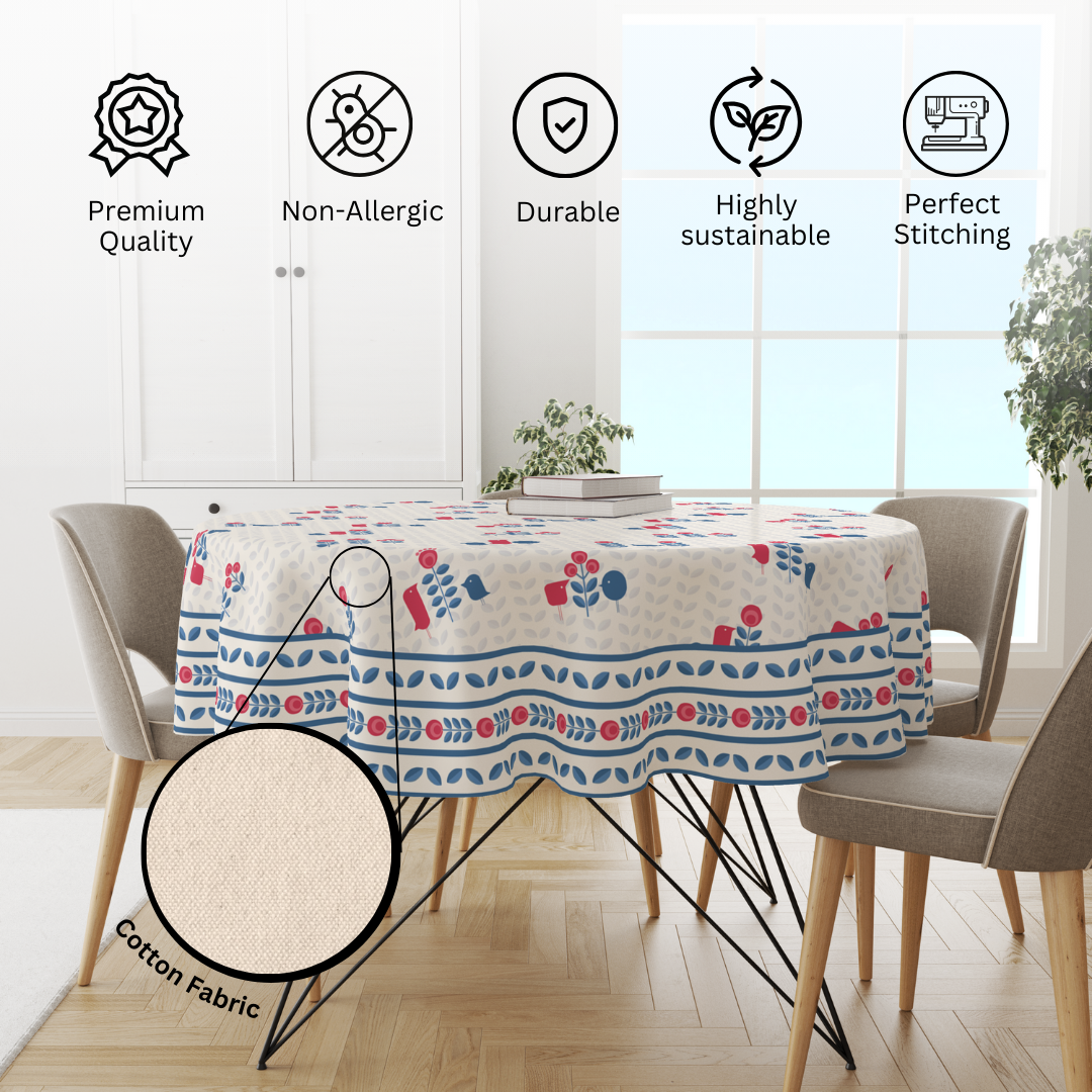 Blue Minimal | Premium Quality | Table Cloth/ Table Linen | Kitchen Linen image 3
