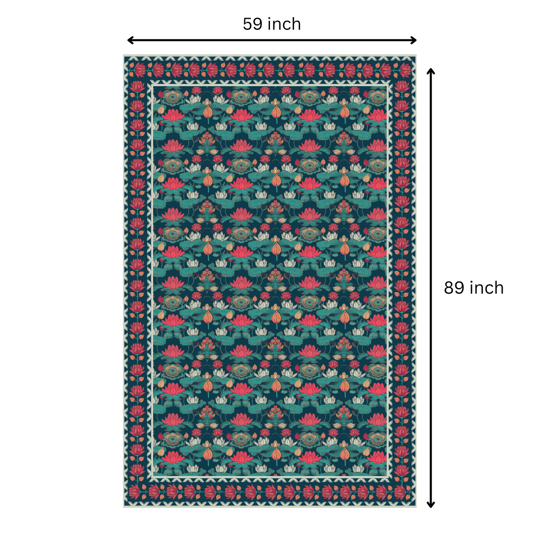 Pichwai Lotus | Premium Quality | Table Cloth | Dining Table Cloth image 7