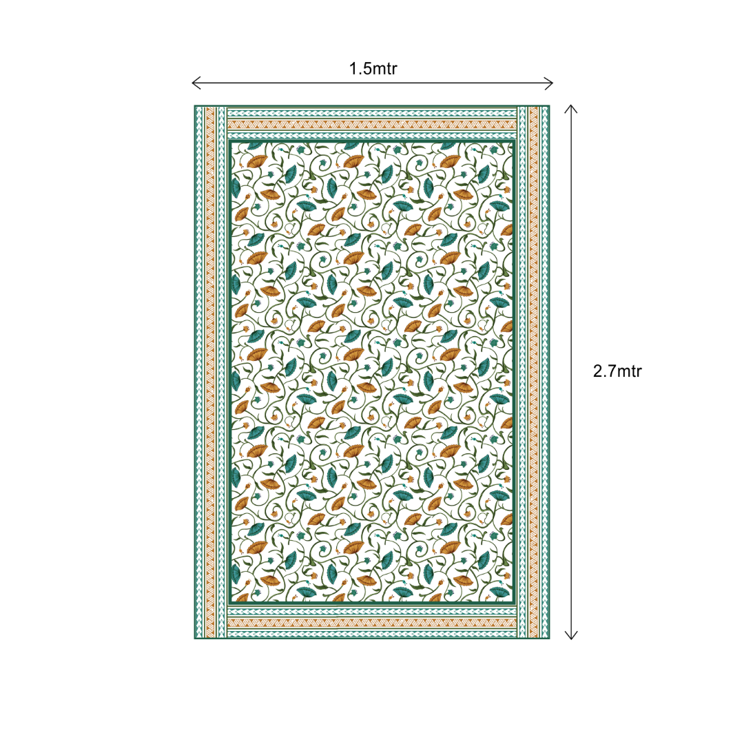 Lotus Flower | Premium Quality | Table Cloth | Dining Table Cloth - 8 Seater image
