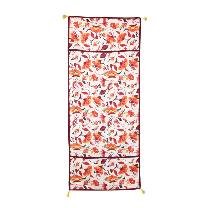 Orange Floral | Premium Quality | Fridge Cover | Fridge Protecter image 1