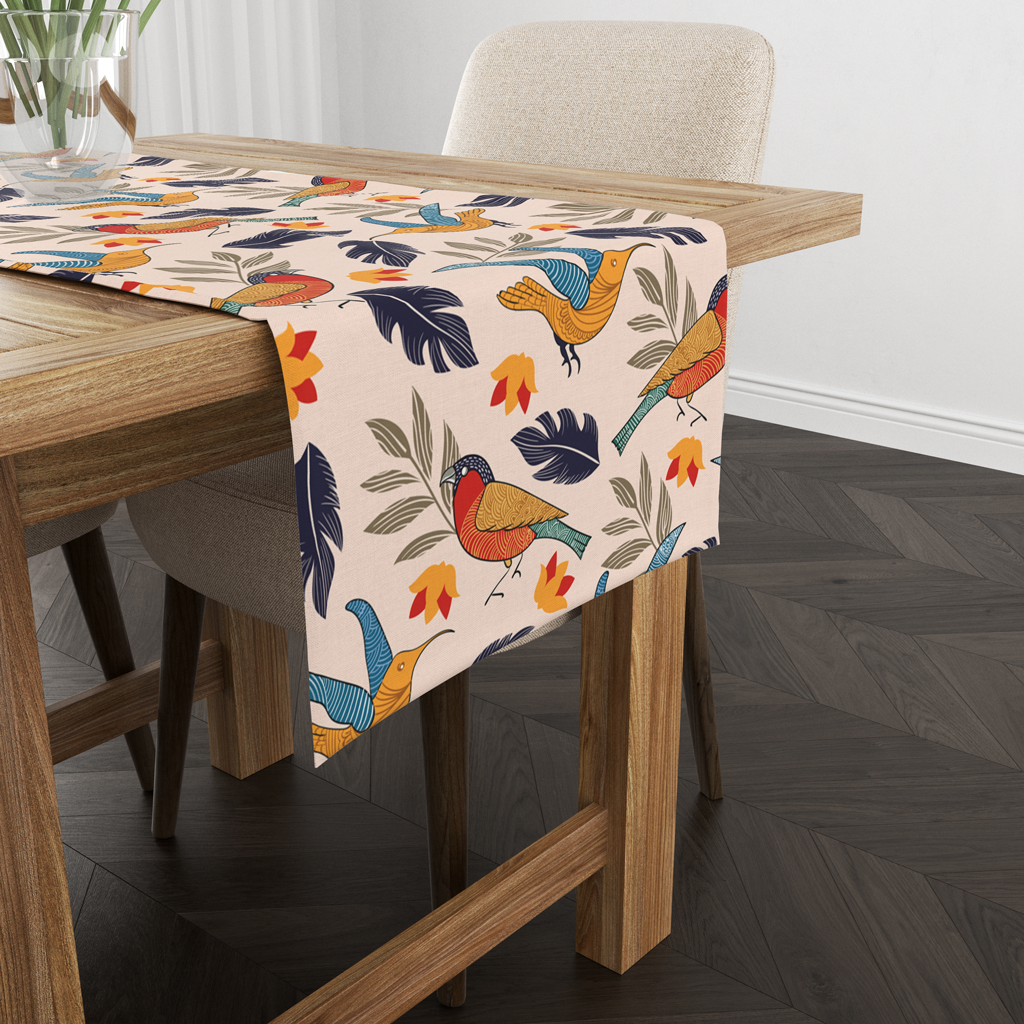Chirpy Bird | Table Runner | Table Linen | Kitchen And Table Linen image 1