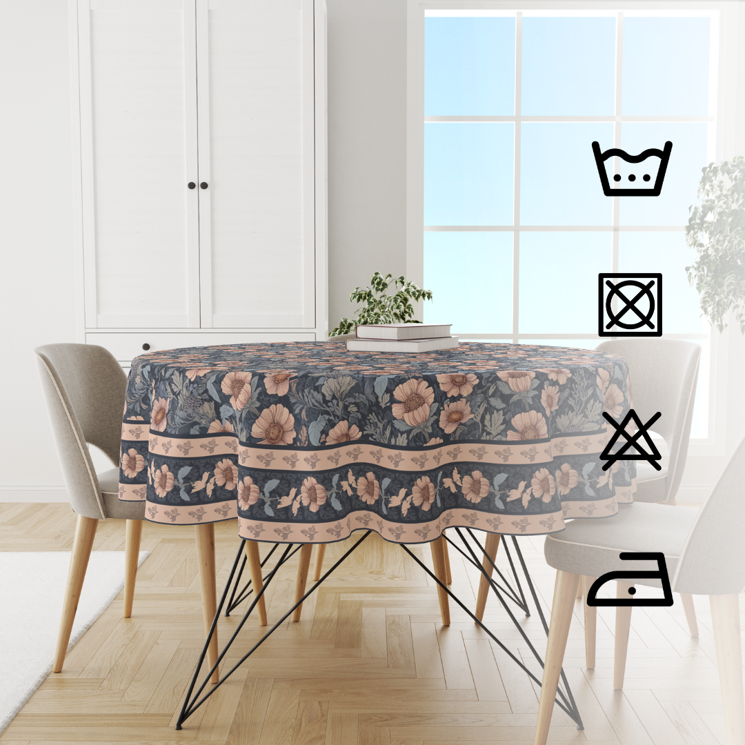 Blue Flowers | Premium Quality | Table Cloth/ Table Linen | Kitchen Linen image 3