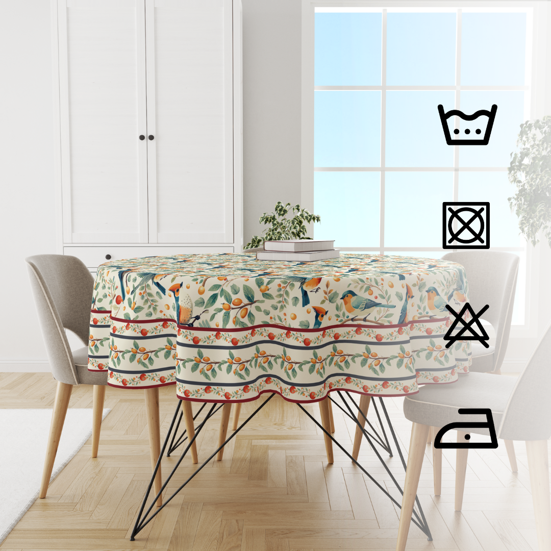 Bird in Nest | Premium Quality | Table Cloth/ Table Linen | Kitchen Linen image 3