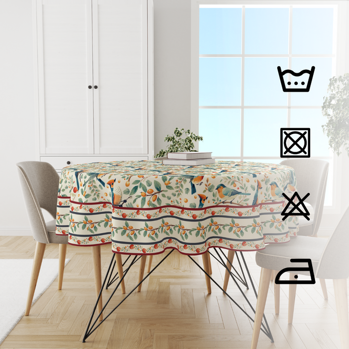 Bird in Nest | Premium Quality | Table Cloth/ Table Linen | Kitchen Linen image 3