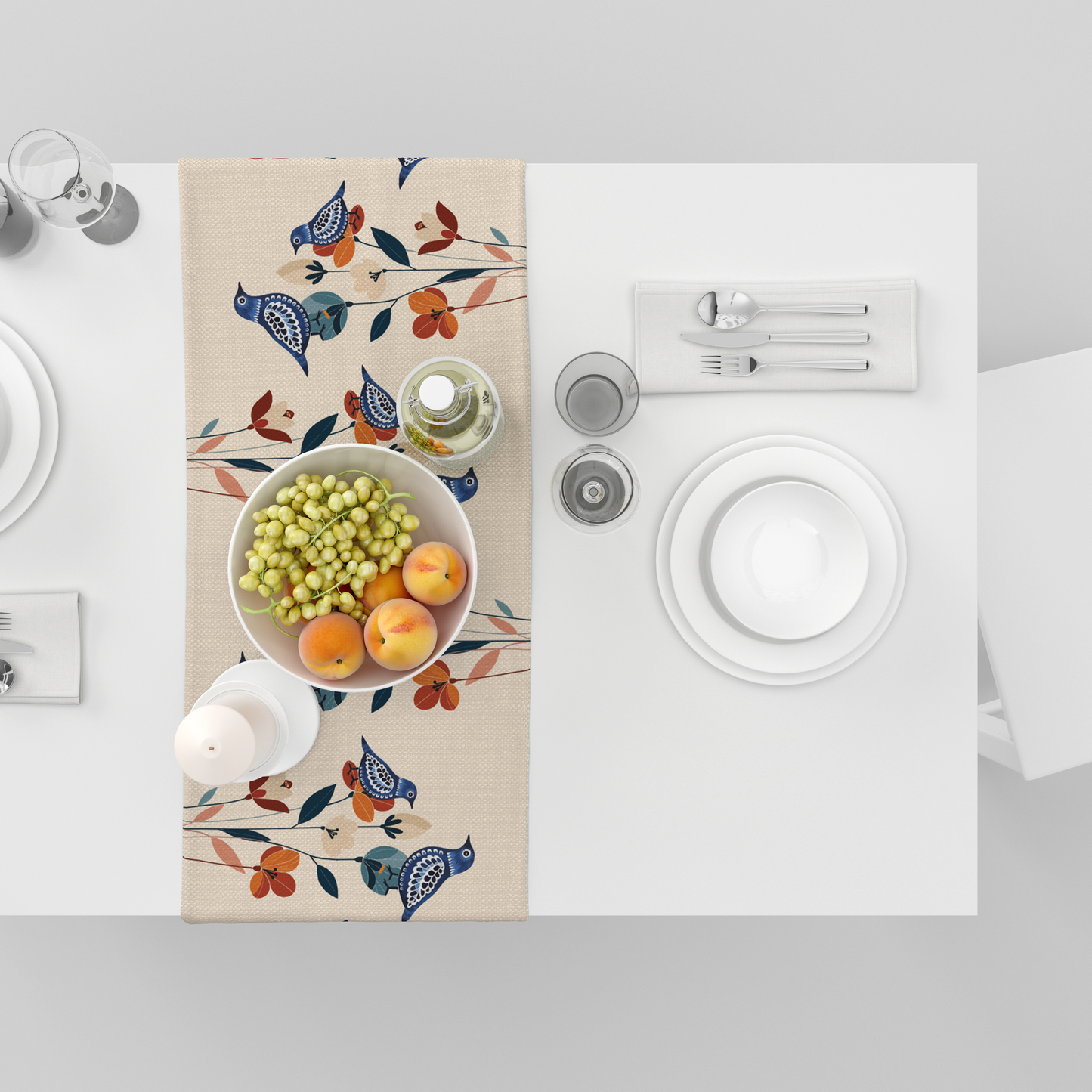 Floral Birdy | Table Runner | Table Linen | Kitchen And Table Linen