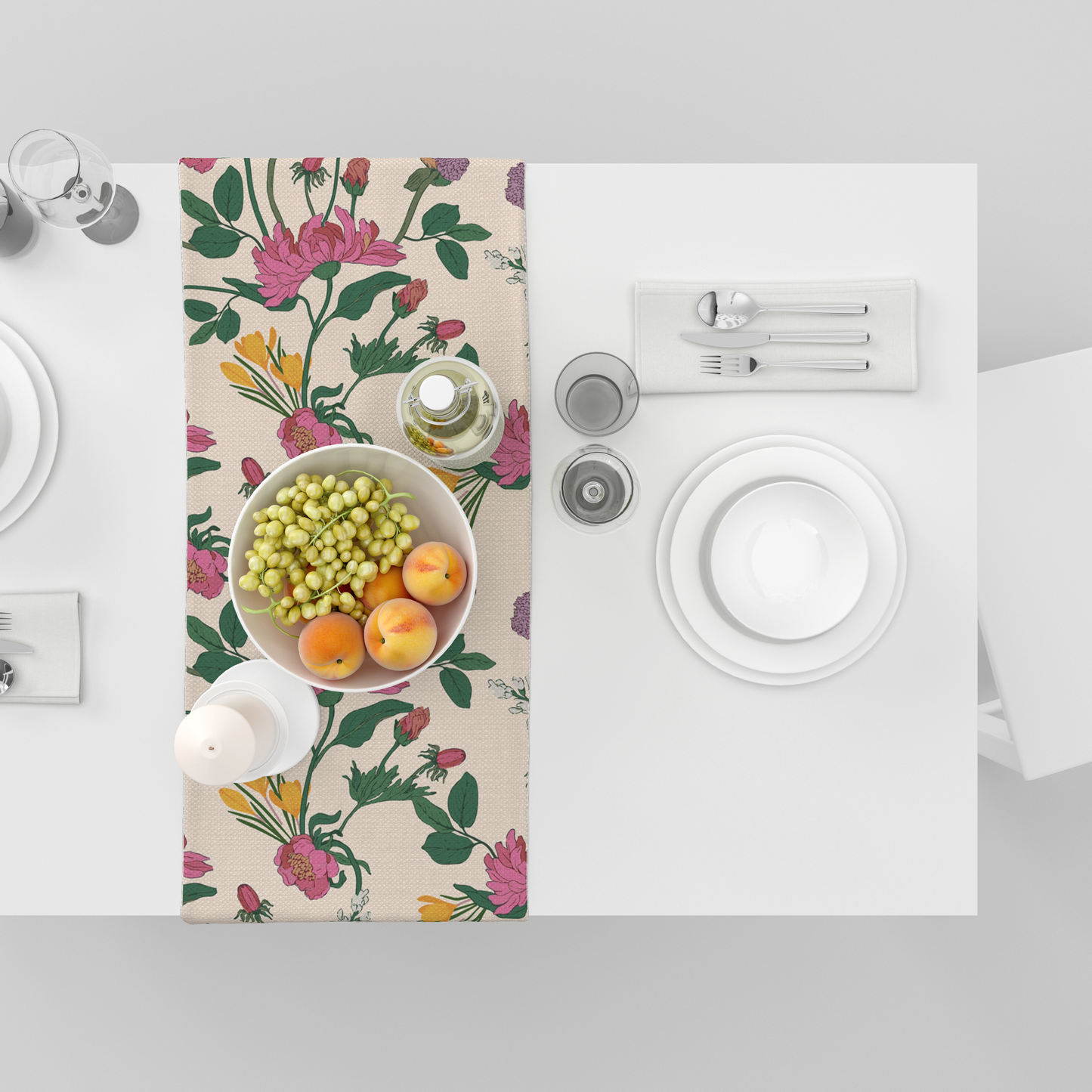 Pink Floral | Table Runner | Table Linen | Kitchen And Table Linen