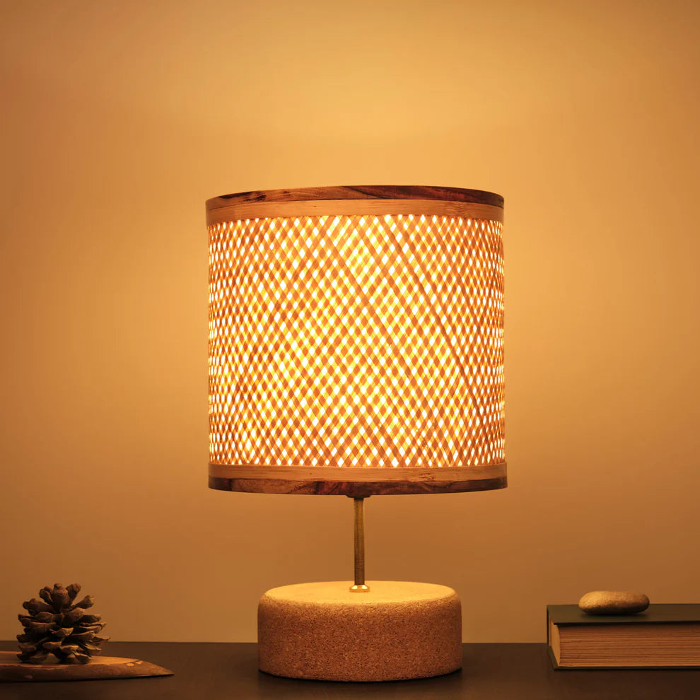 Decorative Drum Table Lamp | Wooden Lamps| Sustainable Lamps image 0