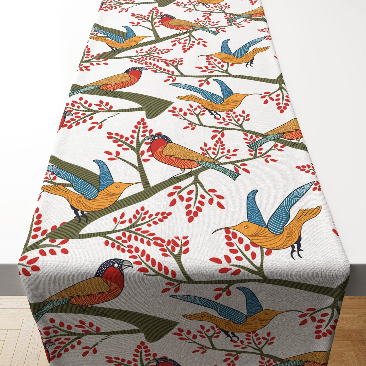 Bird Of Paradise| Table Linen/ Kitchen Linen| Table Runner| Premium Quality image 1