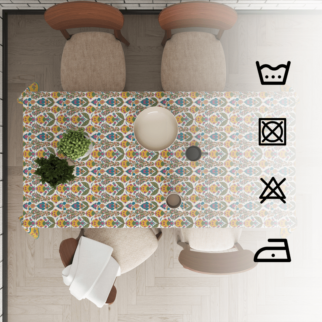 Breezy Yellow | Premium Quality | Table Cloth | Dining Table Cloth image 6