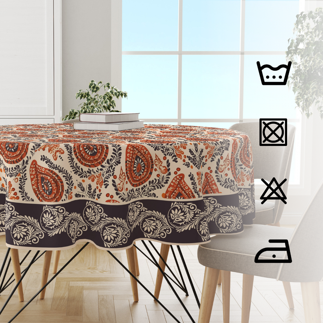 Brown Block | Premium Quality | Table Cloth/ Table Linen | Kitchen Linen image 1