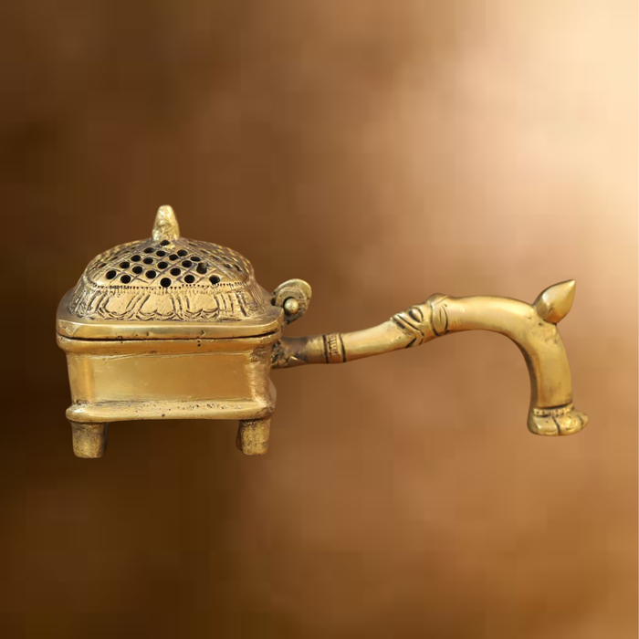 Brass Inscense Burner, Fine Golden Finish 2.5"