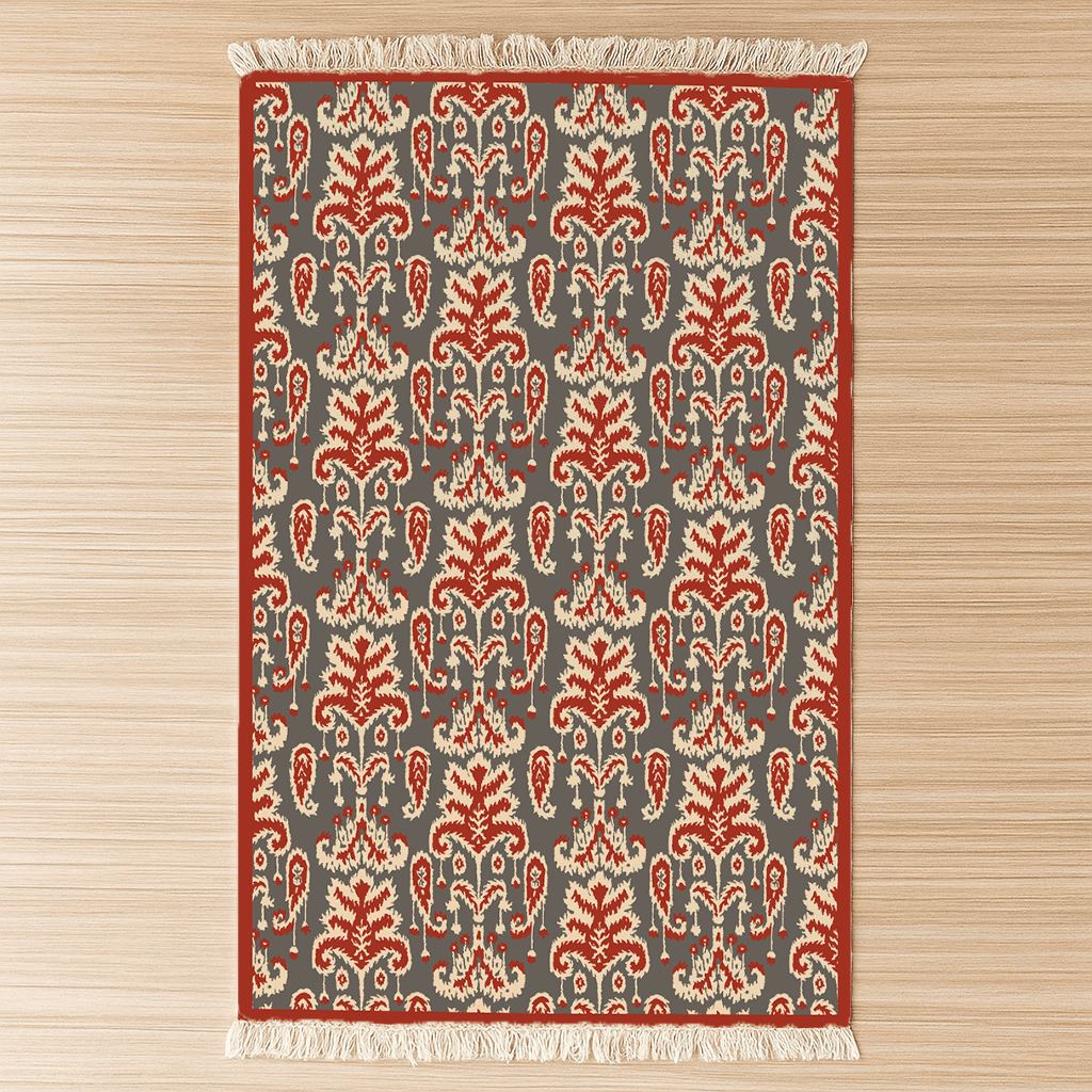 Ikkat Dhurrie Carpet Rugs Floor Mat for Living Area and Bedroom 2x3 Feet - Small
