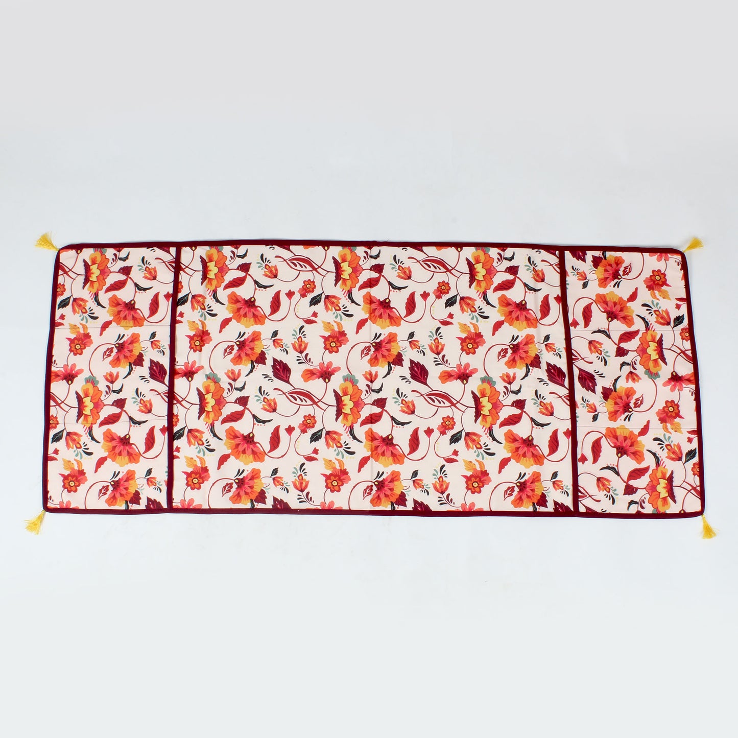 Orange Floral | Premium Quality | Fridge Cover | Fridge Protecter image 3