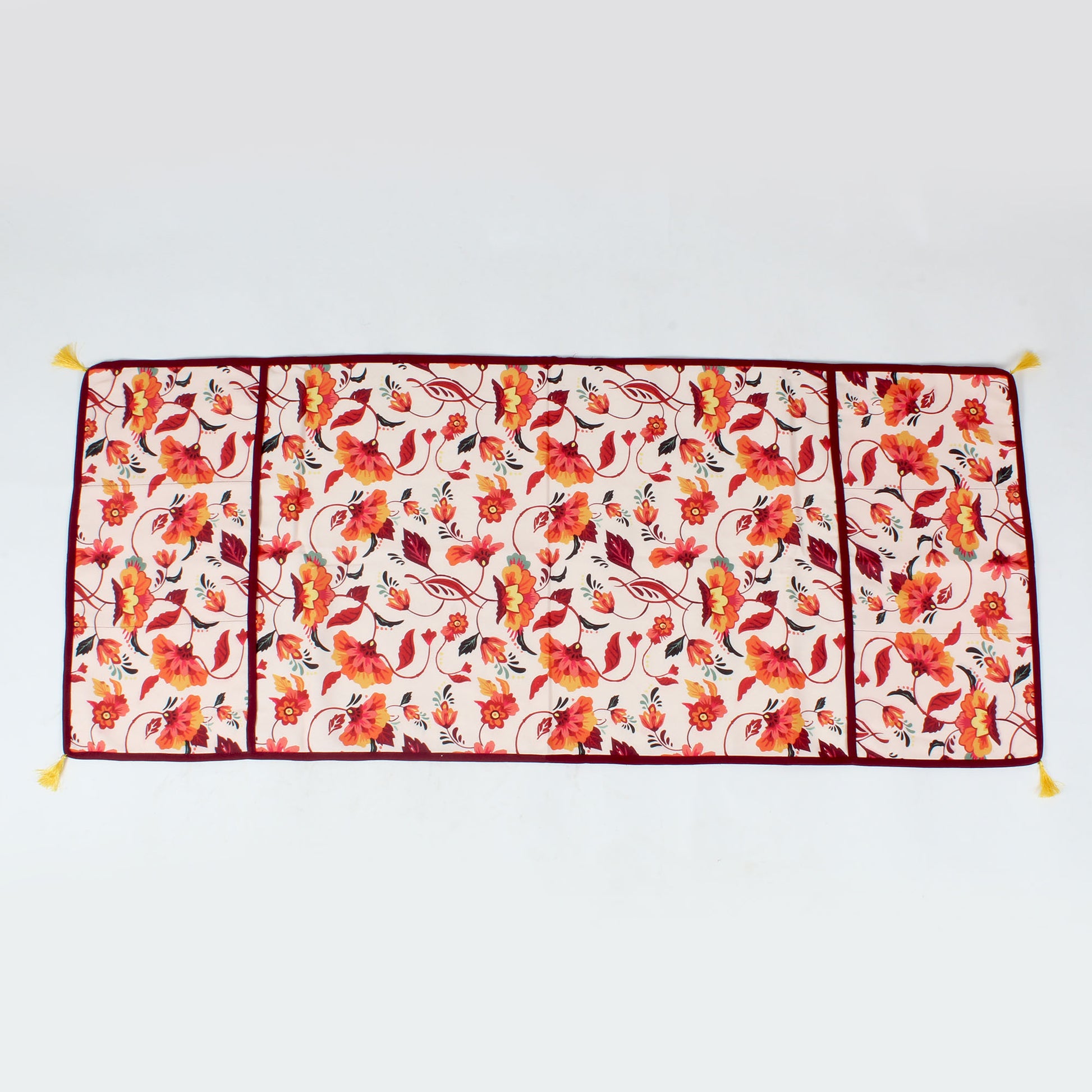 Orange Floral | Premium Quality | Fridge Cover | Fridge Protecter image 3