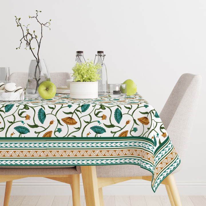 Lotus Flower | Premium Quality | Table Cloth | Dining Table Cloth image 0